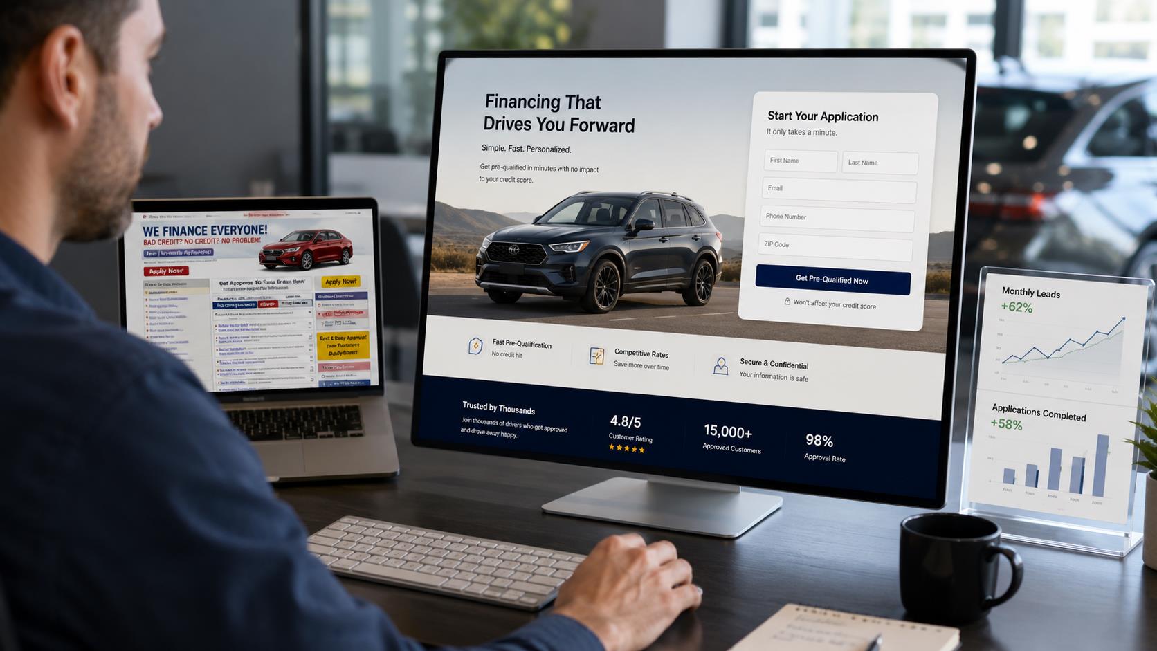 auto finance landing pages