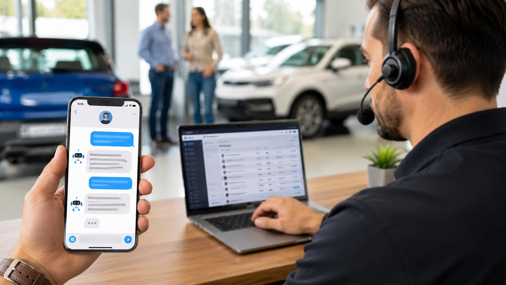 AI SMS follow-up for auto leads