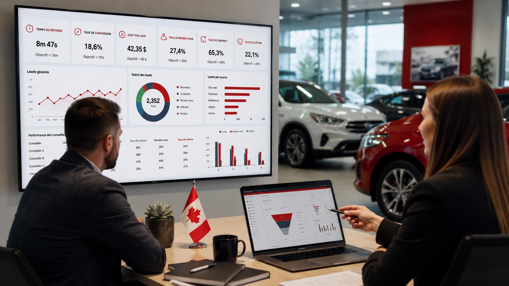 KPI de génération de leads automobiles